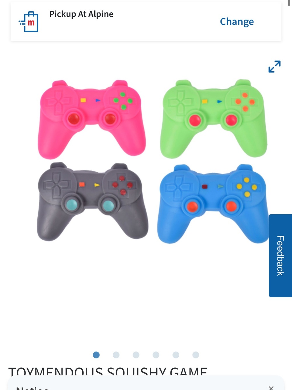 Squishy Game Controller Stress Toy - Pink, Green, Gray, Blue. PICK A COLOR
